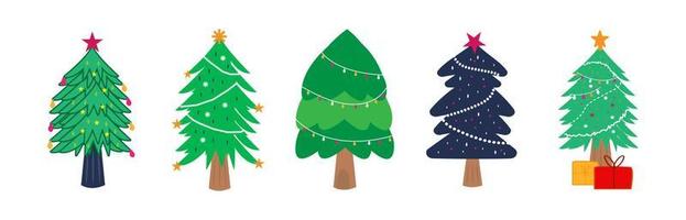 Collection of Christmas decorations, holiday gifts, vector