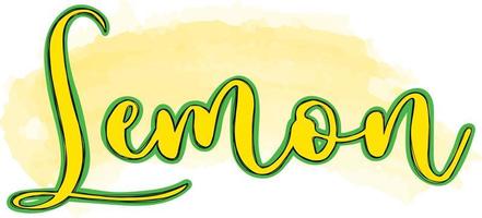 Handwritten calligraphic lemon fresh lettering vector