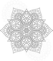 mandalas para colorear para adultos y niños vector