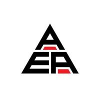 diseño de logotipo de letra triangular aea con forma de triángulo. monograma de diseño del logotipo del triángulo aea. plantilla de logotipo de vector de triángulo aea con color rojo. logotipo triangular aea logotipo simple, elegante y lujoso.