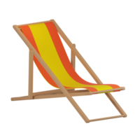 illustrazione 3d icona sedia da spiaggia con tema estivo png