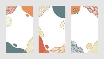 Autumn colors flat design vector background fall illustration