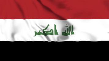 fundo de animação de loop de bandeira do iraque 4k video