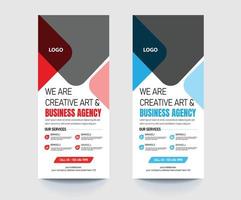 roll-up banner design template vector