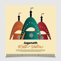 Rath Yatra Banner Design Vector