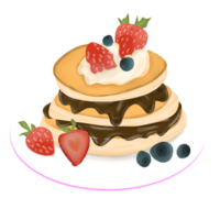 süßes Pfannkuchen-Aquarell png