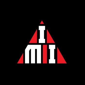 IMI triangle letter logo design with triangle shape. IMI triangle logo design monogram. IMI triangle vector logo template with red color. IMI triangular logo Simple, Elegant, and Luxurious Logo.