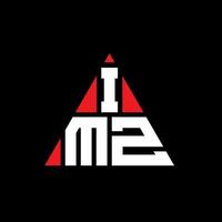 IMZ triangle letter logo design with triangle shape. IMZ triangle logo design monogram. IMZ triangle vector logo template with red color. IMZ triangular logo Simple, Elegant, and Luxurious Logo.