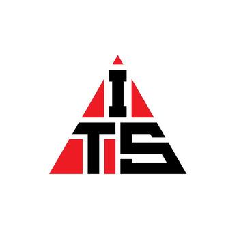 ITS triangle letter logo design with triangle shape. ITS triangle logo design monogram. ITS triangle vector logo template with red color. ITS triangular logo Simple, Elegant, and Luxurious Logo.