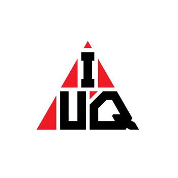 Diseño de logotipo de letra triangular iuq con forma de triángulo. Monograma de diseño del logotipo del triángulo iuq. plantilla de logotipo de vector de triángulo iuq con color rojo. logotipo triangular iuq logotipo simple, elegante y lujoso.