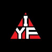 IYF triangle letter logo design with triangle shape. IYF triangle logo design monogram. IYF triangle vector logo template with red color. IYF triangular logo Simple, Elegant, and Luxurious Logo.