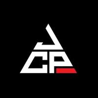 JCP triangle letter logo design with triangle shape. JCP triangle logo design monogram. JCP triangle vector logo template with red color. JCP triangular logo Simple, Elegant, and Luxurious Logo.