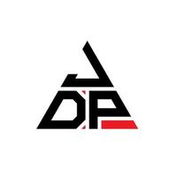 diseño de logotipo de letra triangular jdp con forma de triángulo. monograma de diseño del logotipo del triángulo jdp. jdp triángulo vector logo plantilla con color rojo. logotipo triangular jdp logotipo simple, elegante y lujoso.