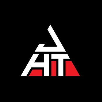 JHT triangle letter logo design with triangle shape. JHT triangle logo design monogram. JHT triangle vector logo template with red color. JHT triangular logo Simple, Elegant, and Luxurious Logo.
