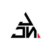 JJN triangle letter logo design with triangle shape. JJN triangle logo design monogram. JJN triangle vector logo template with red color. JJN triangular logo Simple, Elegant, and Luxurious Logo.