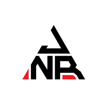 JNR triangle letter logo design with triangle shape. JNR triangle logo design monogram. JNR triangle vector logo template with red color. JNR triangular logo Simple, Elegant, and Luxurious Logo.