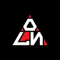 OLN triangle letter logo design with triangle shape. OLN triangle logo design monogram. OLN triangle vector logo template with red color. OLN triangular logo Simple, Elegant, and Luxurious Logo.