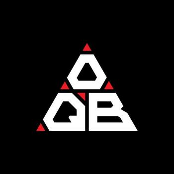 OQB triangle letter logo design with triangle shape. OQB triangle logo design monogram. OQB triangle vector logo template with red color. OQB triangular logo Simple, Elegant, and Luxurious Logo.