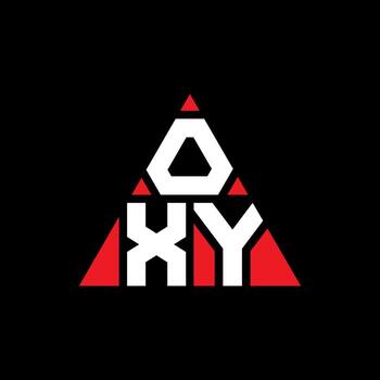 OXY triangle letter logo design with triangle shape. OXY triangle logo design monogram. OXY triangle vector logo template with red color. OXY triangular logo Simple, Elegant, and Luxurious Logo.