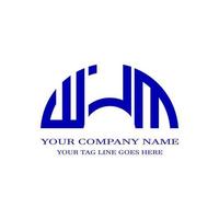 diseño creativo del logotipo de la letra wjm con gráfico vectorial vector