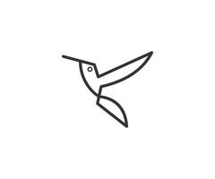 Line art Bird Logo Design vector