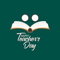 Happy Teacher day illustration template. Fit for poster, banner, wallpaper. Vector eps 10