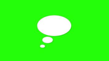 Animation chat cartoon icon on green screen. Put your words inside the shape video