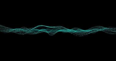 Abstract digital particle wave loop animation Background. 4K resolution video