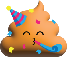 cute poop 3D emoticons png