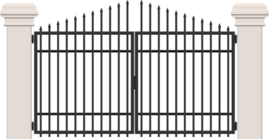 Concrete and steel gate clip art png