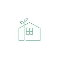 Eco house logo icon design illustration template vector