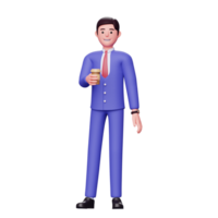 illustration de personnage d'homme d'affaires 3d png