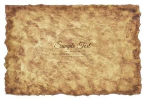 Vector old parchment paper sheet vintage aged or texture isolated on white background