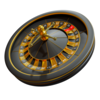 elementi di design 3d del casinò di roulette scura png