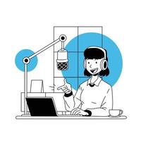 Podcast Episode Illustration vector