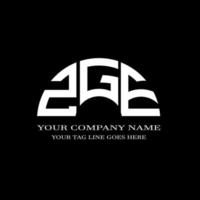diseño creativo del logotipo de la letra zge con gráfico vectorial vector