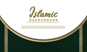fondo islámico ornamental de lujo elegante árabe con adorno decorativo de patrón islámico vector
