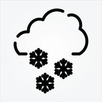 Isolated Weather Line Icons EPS 10 Free Vector Graphic