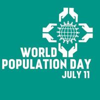 Illustration of World Population day Greeting-11 july vector