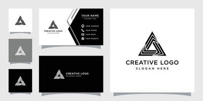 Vector graphic of abstract triangle logo design template