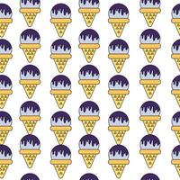 Ice cream seamless pattern. Vector background