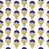 Ice cream seamless pattern. Vector background