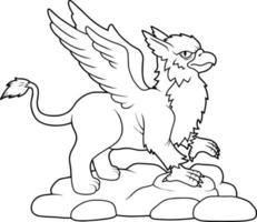 cute fantasy griffin vector