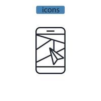 navigator icons  symbol vector elements for infographic web