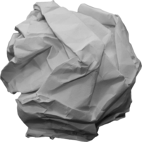 White crumpled paper balls for design element png