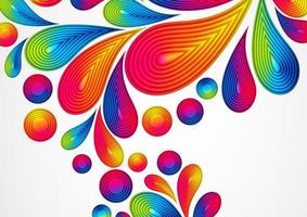 Colorful abstract background with striped drops splash, vector color design, graphic illustration. A4. photo