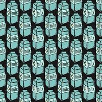 pattern with milk. vector doodle illustration with milk icon.  seamless milk pattern
