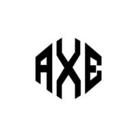 diseño de logotipo de letra axf con forma de polígono. diseño de logotipo de forma de cubo y polígono axf. plantilla de logotipo vectorial hexagonal axf colores blanco y negro. monograma axf, logotipo empresarial y inmobiliario. vector