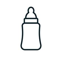 Baby bottle icon vector logo design template