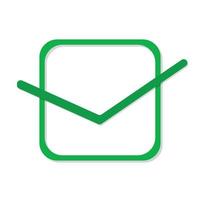 Checkmark right vector icon. Green checklist vector design. Checkmark icon for business, office, poster, web design. Flat illustration